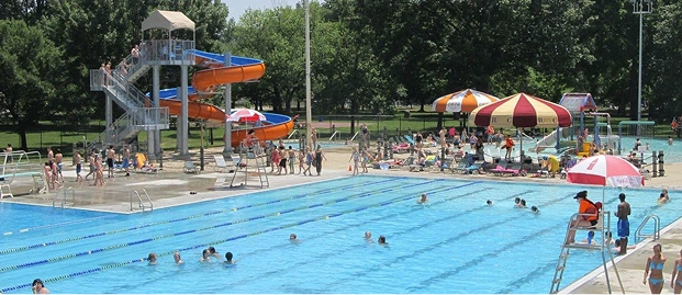 Outdoor tennis court at a Columbus Parks and Recreation facility